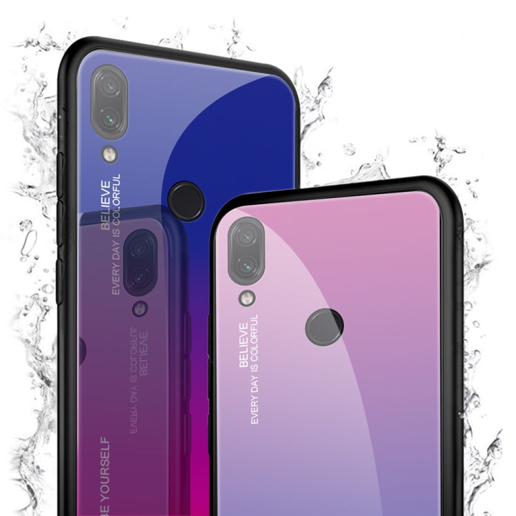 Gradient Color Glass Case, For Xiaomi Redmi Note 7, For Huawei Mate 20, For Huawei P30 Lite