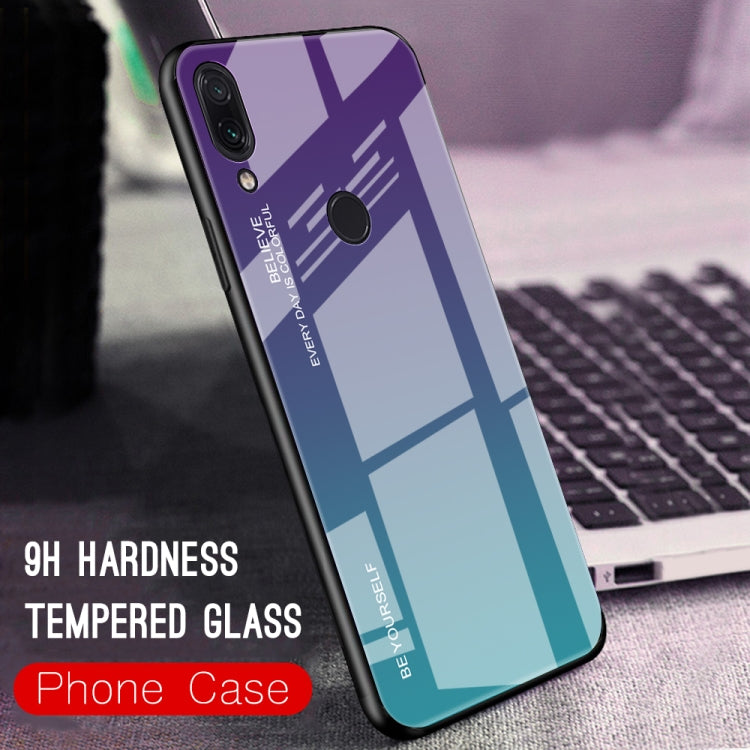 Gradient Color Glass Case, For Xiaomi Redmi Note 7, For Huawei Mate 20, For Huawei P30 Lite
