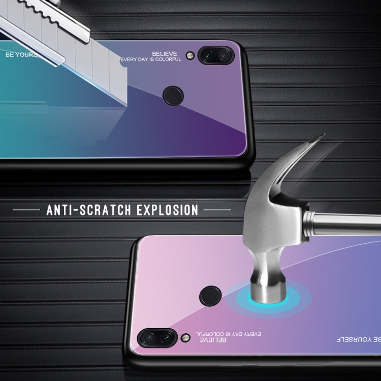 Gradient Color Glass Case, For Xiaomi Redmi Note 7, For Huawei Mate 20, For Huawei P30 Lite
