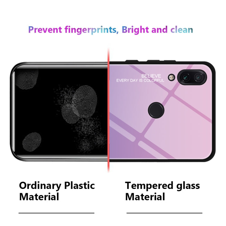 Gradient Color Glass Case, For Xiaomi Redmi Note 7, For Huawei Mate 20, For Huawei P30 Lite