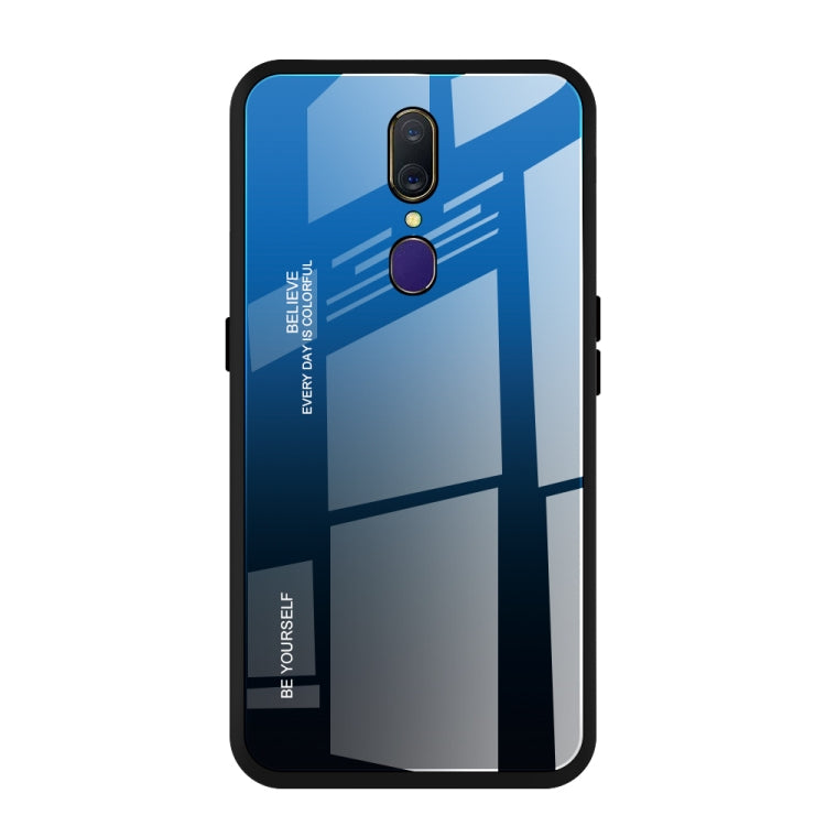 Gradient Color Glass Case, For OPPO F11 / A9, For OPPO A57 / A39, For OPPO Reno Z