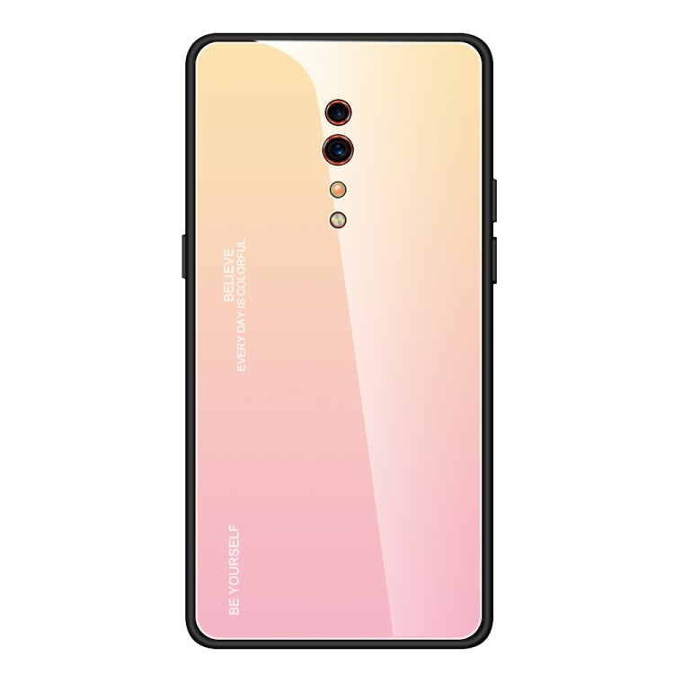 Gradient Color Glass Case, For OPPO F11 / A9, For OPPO A57 / A39, For OPPO Reno Z