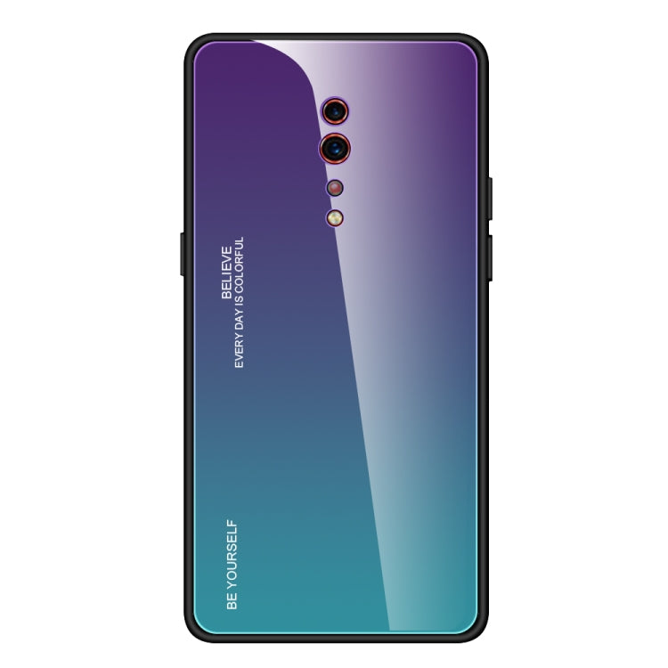 Gradient Color Glass Case, For OPPO F11 / A9, For OPPO A57 / A39, For OPPO Reno Z