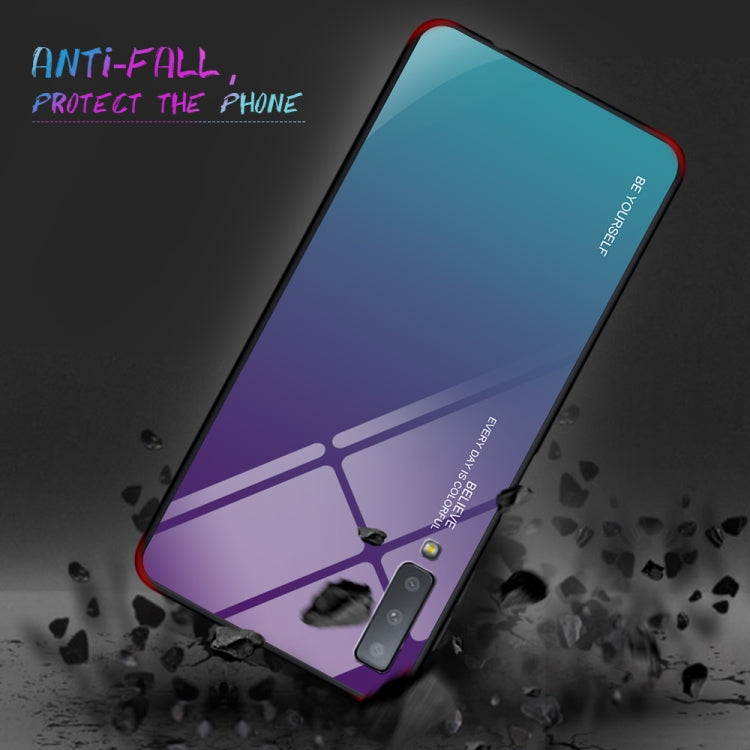 Gradient Color Glass Case, For Galaxy A7 (2018), For Xiaomi Redmi 7A, For Huawei Mate 30 Pro