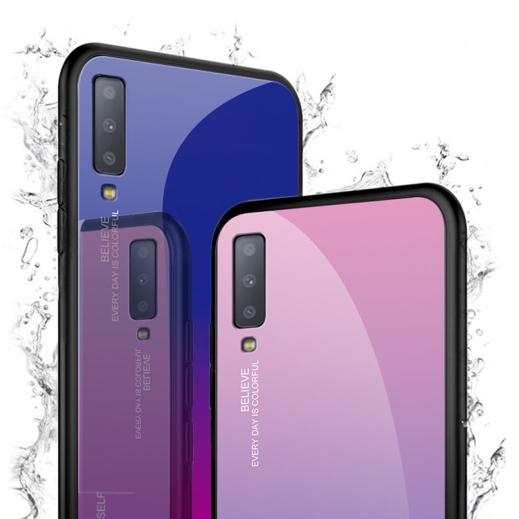 Gradient Color Glass Case, For Galaxy A7 (2018), For Xiaomi Redmi 7A, For Huawei Mate 30 Pro