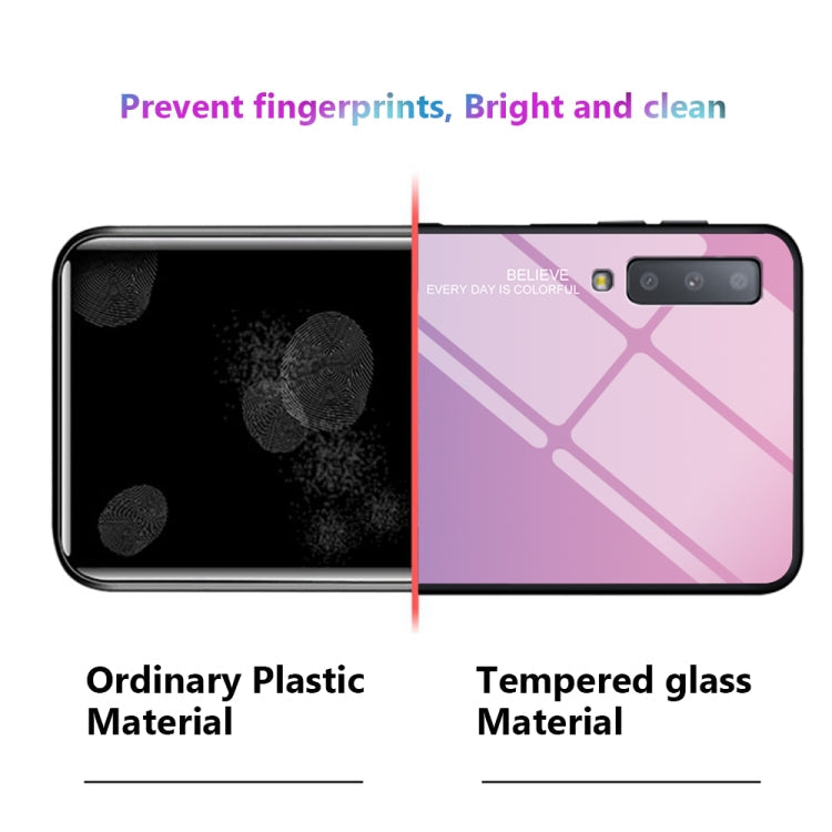 Gradient Color Glass Case, For Galaxy A7 (2018), For Xiaomi Redmi 7A, For Huawei Mate 30 Pro