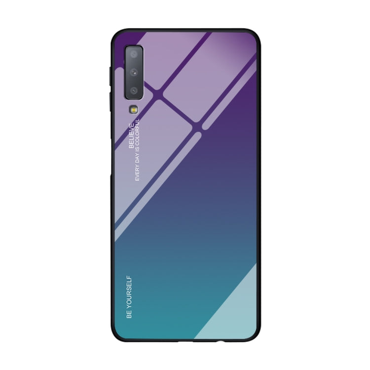 Gradient Color Glass Case, For Galaxy A7 (2018), For Xiaomi Redmi 7A, For Huawei Mate 30 Pro