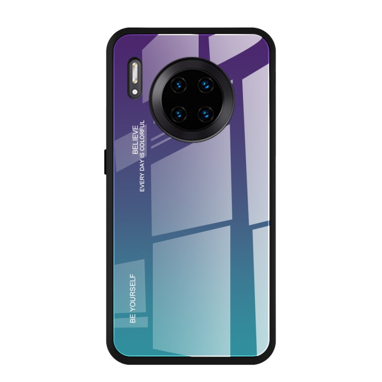 Gradient Color Glass Case, For Galaxy A7 (2018), For Xiaomi Redmi 7A, For Huawei Mate 30 Pro