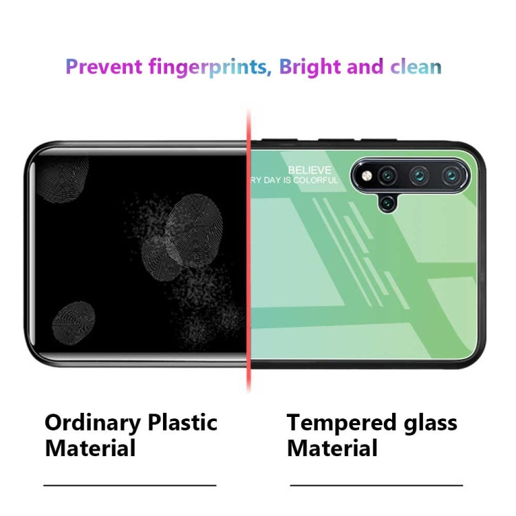 Gradient Color Glass Case, For Huawei Nova 5, For Huawei P Smart Z, For Huawei Nova 5i