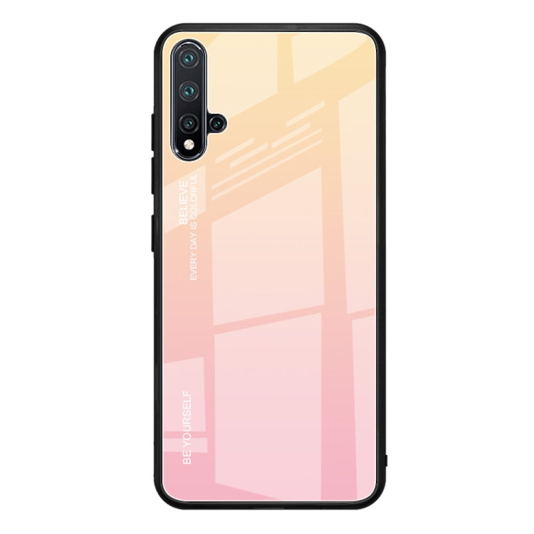 Gradient Color Glass Case, For Huawei Nova 5, For Huawei P Smart Z, For Huawei Nova 5i