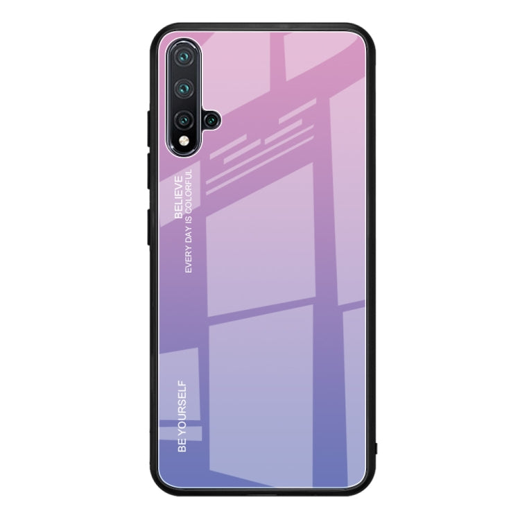 Gradient Color Glass Case, For Huawei Nova 5, For Huawei P Smart Z, For Huawei Nova 5i
