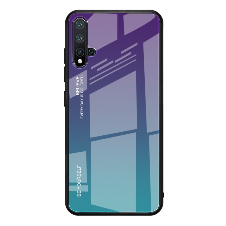 Gradient Color Glass Case, For Huawei Nova 5, For Huawei P Smart Z, For Huawei Nova 5i