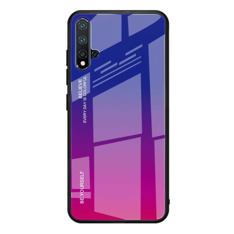Gradient Color Glass Case, For Huawei Nova 5, For Huawei P Smart Z, For Huawei Nova 5i