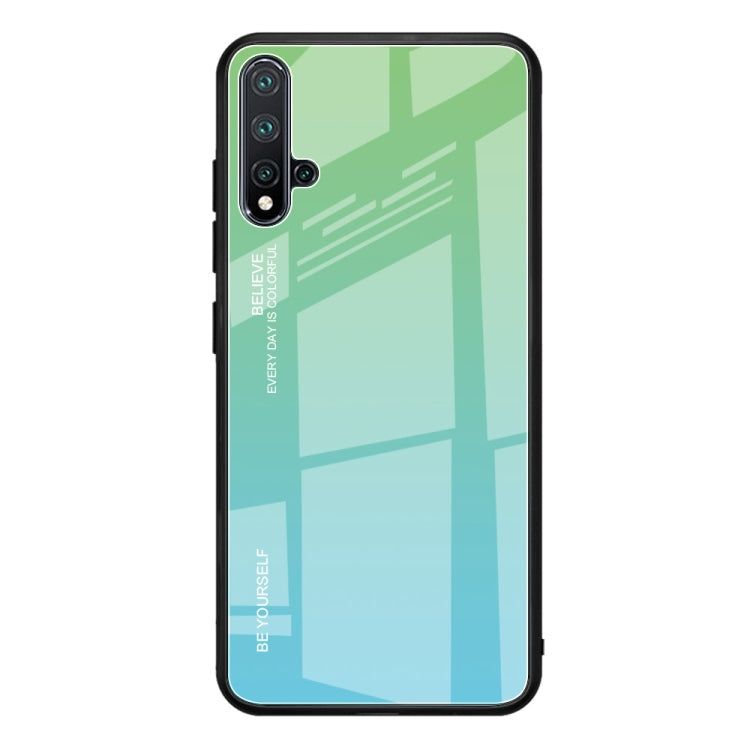 Gradient Color Glass Case, For Huawei Nova 5, For Huawei P Smart Z, For Huawei Nova 5i