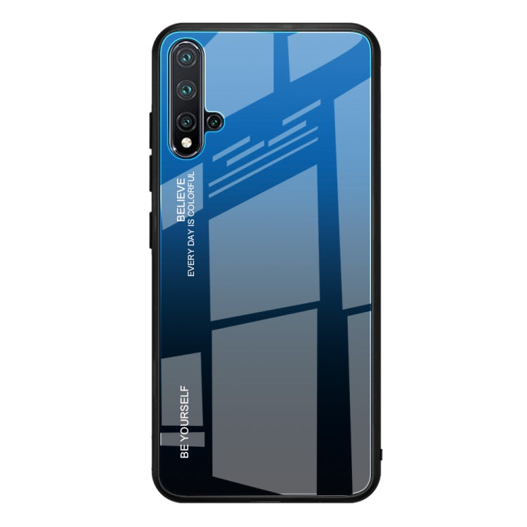 Gradient Color Glass Case, For Huawei Nova 5, For Huawei P Smart Z, For Huawei Nova 5i