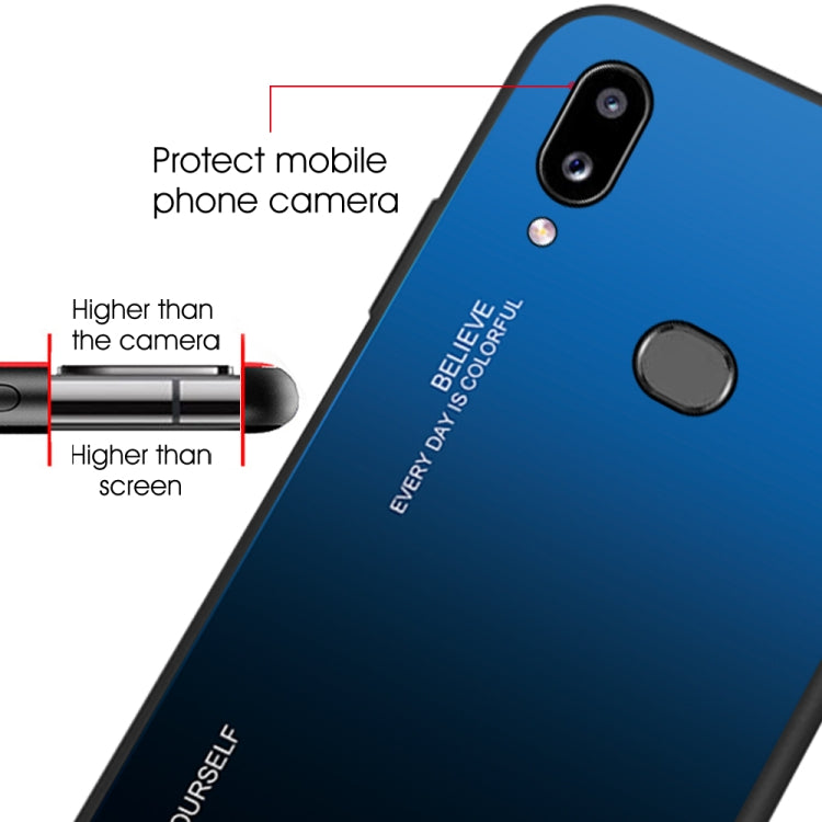 Gradient Color Glass Case, For Galaxy A10s, For Galaxy A80, For OnePlus 7