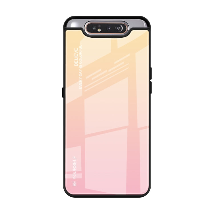 Gradient Color Glass Case, For Galaxy A10s, For Galaxy A80, For OnePlus 7