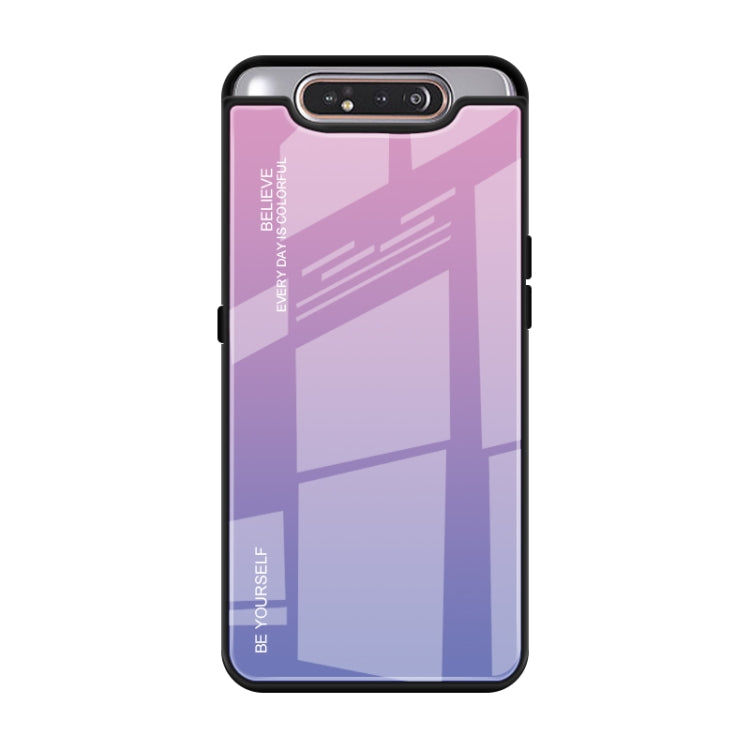 Gradient Color Glass Case, For Galaxy A10s, For Galaxy A80, For OnePlus 7