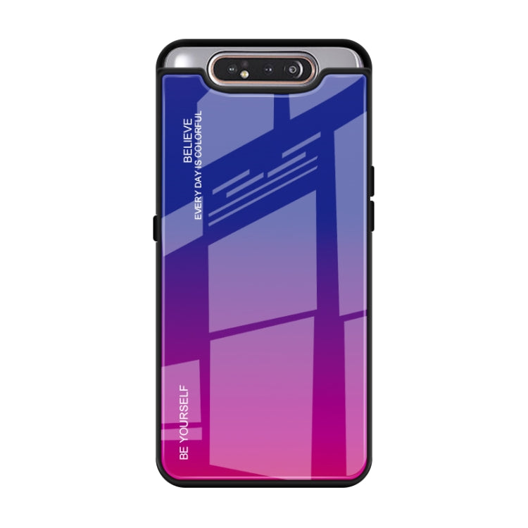 Gradient Color Glass Case, For Galaxy A10s, For Galaxy A80, For OnePlus 7