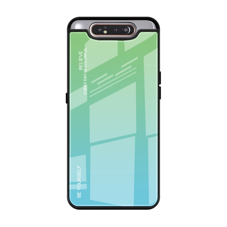Gradient Color Glass Case, For Galaxy A10s, For Galaxy A80, For OnePlus 7