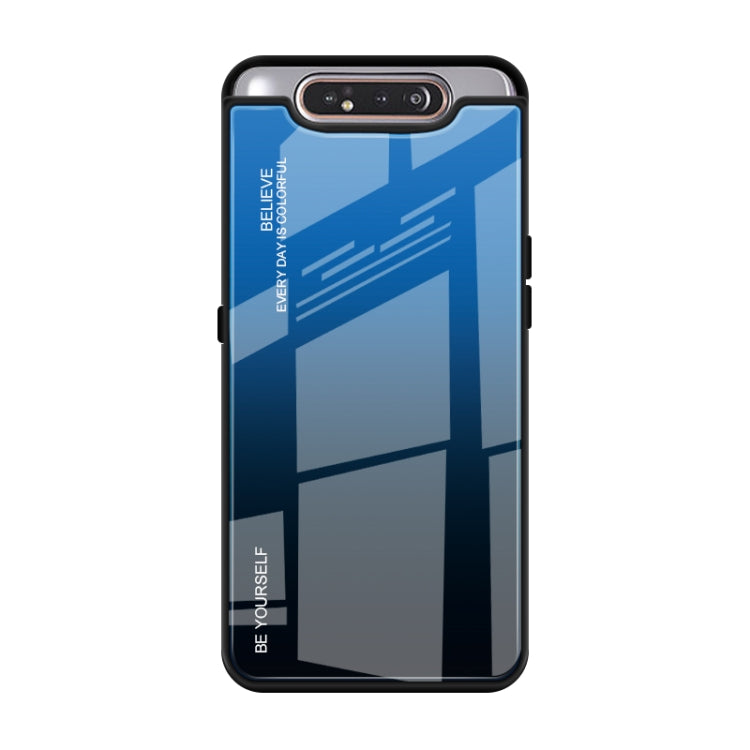 Gradient Color Glass Case, For Galaxy A10s, For Galaxy A80, For OnePlus 7