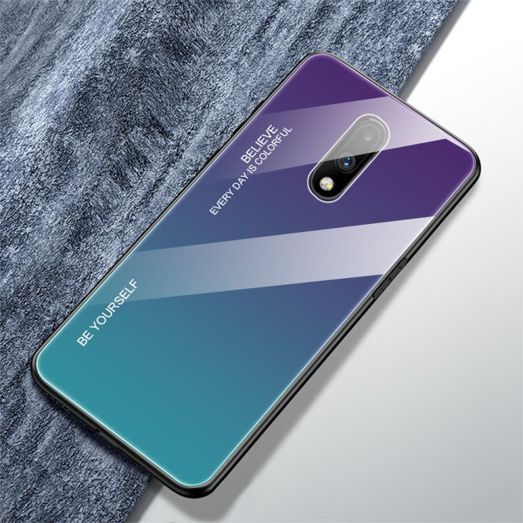 Gradient Color Glass Case, For Galaxy A10s, For Galaxy A80, For OnePlus 7