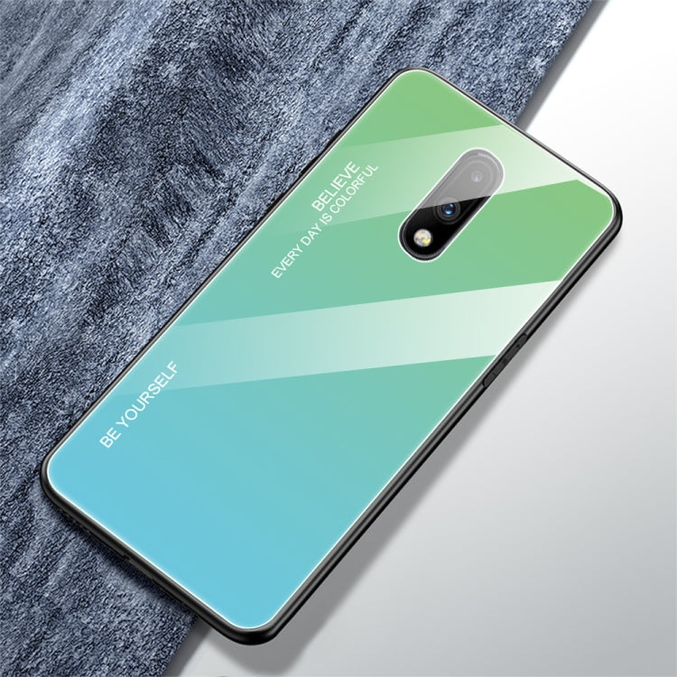 Gradient Color Glass Case, For Galaxy A10s, For Galaxy A80, For OnePlus 7