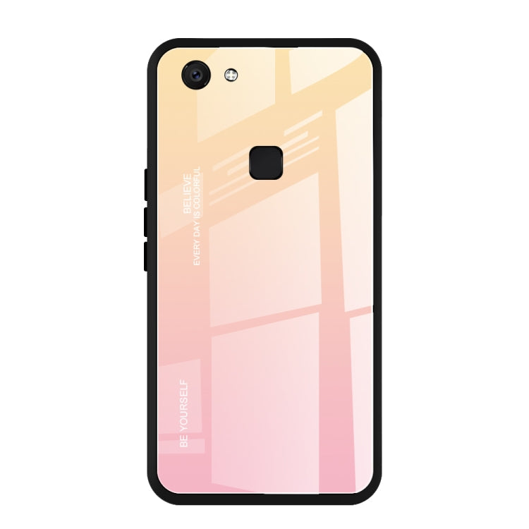 Gradient Color Glass Case, For Vivo V7, For Vivo V11, For Vivo X23