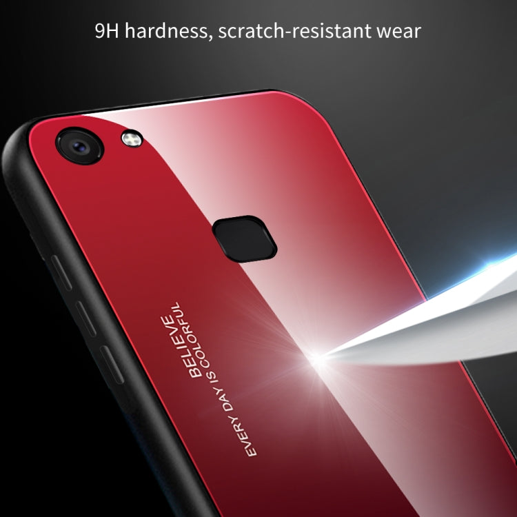 Gradient Color Glass Case, For Vivo V7, For Vivo V11, For Vivo X23