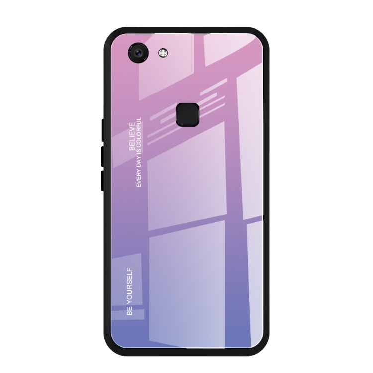 Gradient Color Glass Case, For Vivo V7, For Vivo V11, For Vivo X23