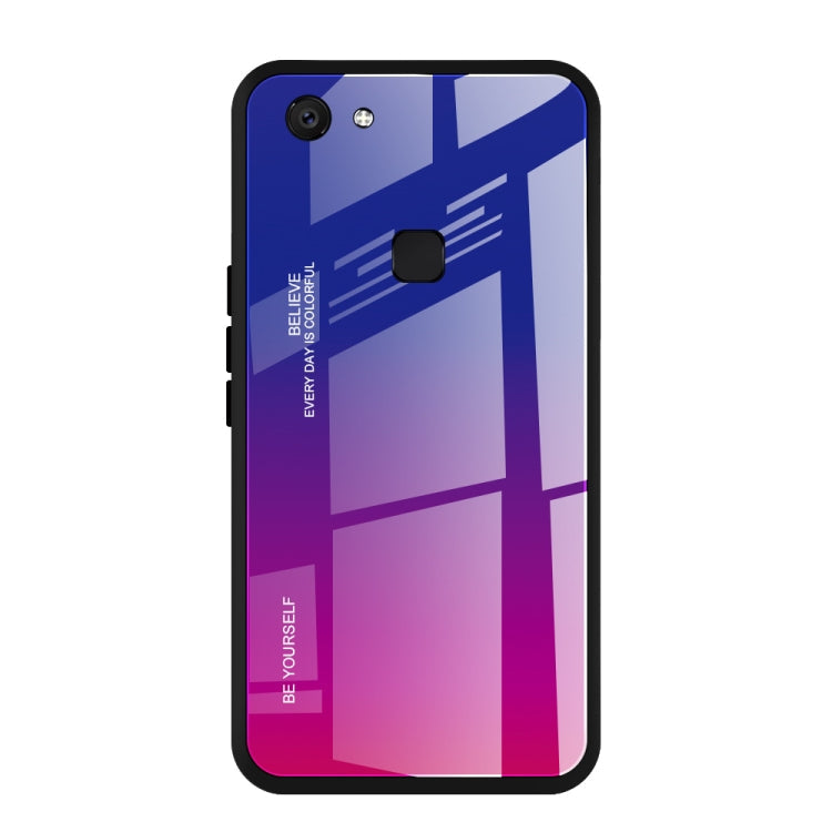 Gradient Color Glass Case, For Vivo V7, For Vivo V11, For Vivo X23