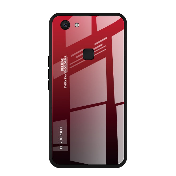 Gradient Color Glass Case, For Vivo V7, For Vivo V11, For Vivo X23
