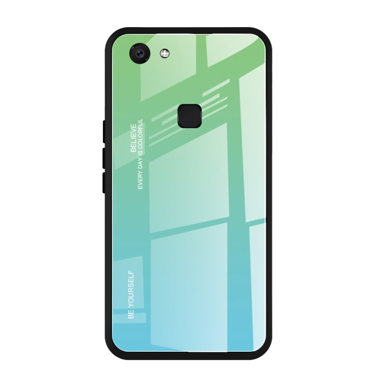Gradient Color Glass Case, For Vivo V7, For Vivo V11, For Vivo X23