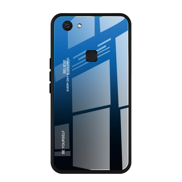 Gradient Color Glass Case, For Vivo V7, For Vivo V11, For Vivo X23