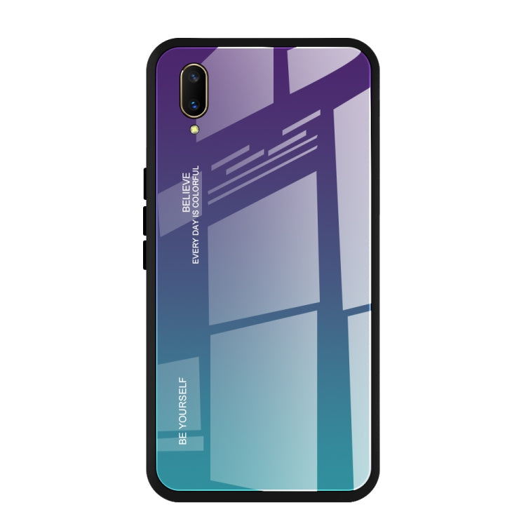 Gradient Color Glass Case, For Vivo V7, For Vivo V11, For Vivo X23