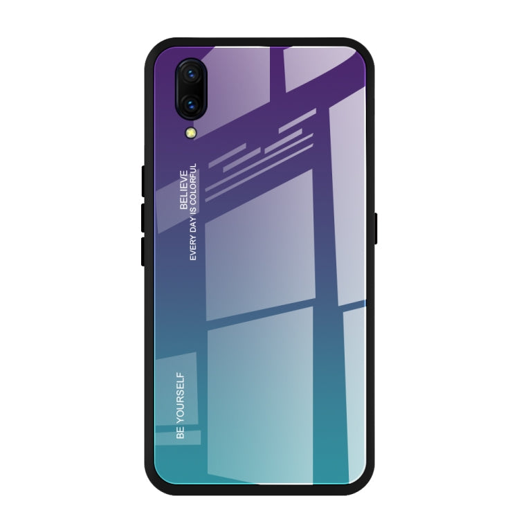 Gradient Color Glass Case, For Vivo V7, For Vivo V11, For Vivo X23