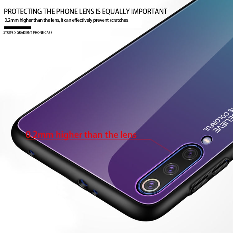 Gradient Color Glass Case, For Xiaomi Mi CC9e, For iPhone SE 2022 / SE 2020 / 8 / 7, For iPhone XS / X