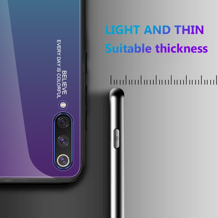 Gradient Color Glass Case, For Xiaomi Mi CC9e, For iPhone SE 2022 / SE 2020 / 8 / 7, For iPhone XS / X