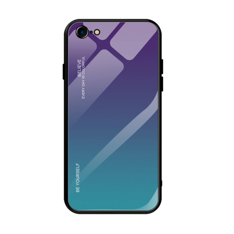 Gradient Color Glass Case, For Xiaomi Mi CC9e, For iPhone SE 2022 / SE 2020 / 8 / 7, For iPhone XS / X
