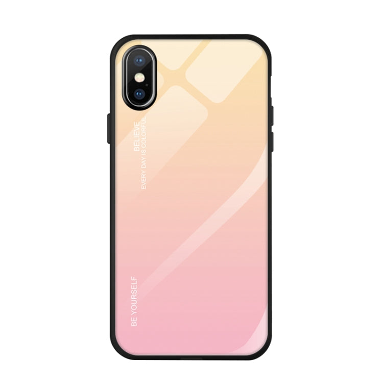 Gradient Color Glass Case, For Xiaomi Mi CC9e, For iPhone SE 2022 / SE 2020 / 8 / 7, For iPhone XS / X