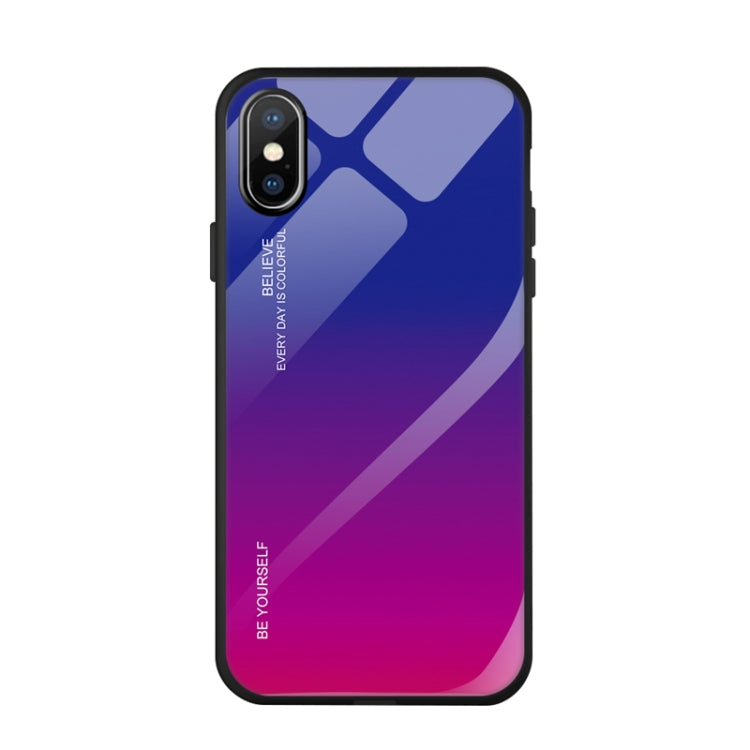 Gradient Color Glass Case, For Xiaomi Mi CC9e, For iPhone SE 2022 / SE 2020 / 8 / 7, For iPhone XS / X