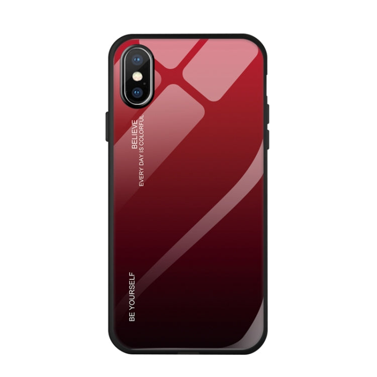 Gradient Color Glass Case, For Xiaomi Mi CC9e, For iPhone SE 2022 / SE 2020 / 8 / 7, For iPhone XS / X