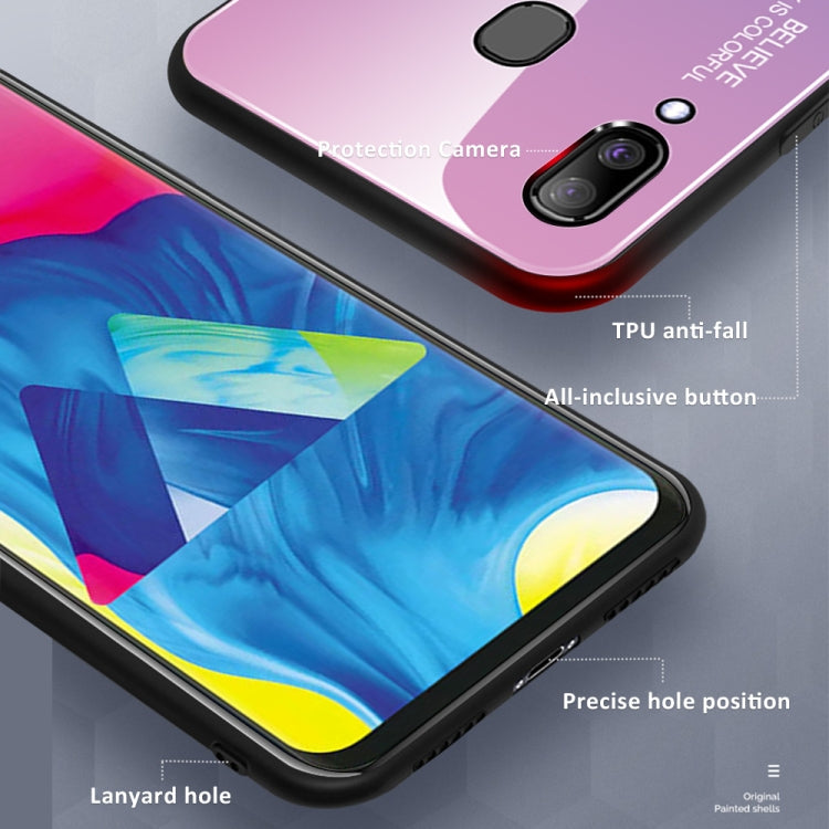 Gradient Color Glass Case, For Galaxy A30, For Galaxy A50, For Galaxy A60