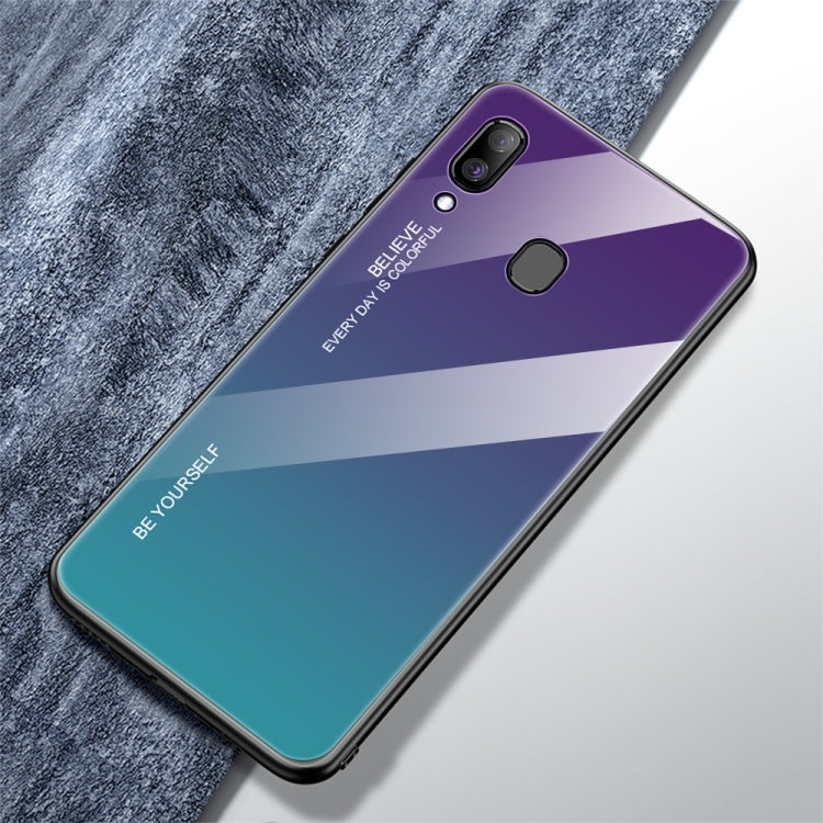 Gradient Color Glass Case, For Galaxy A30, For Galaxy A50, For Galaxy A60