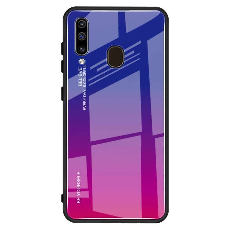 Gradient Color Glass Case, For Galaxy A30, For Galaxy A50, For Galaxy A60