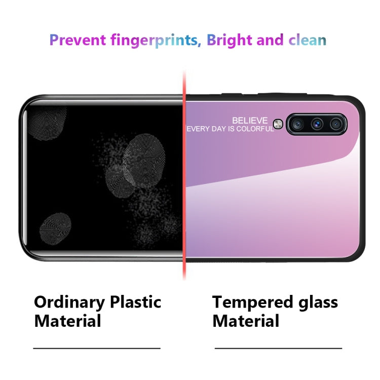 Gradient Color Glass Case, For Galaxy A70, For Galaxy M10, For Galaxy M30