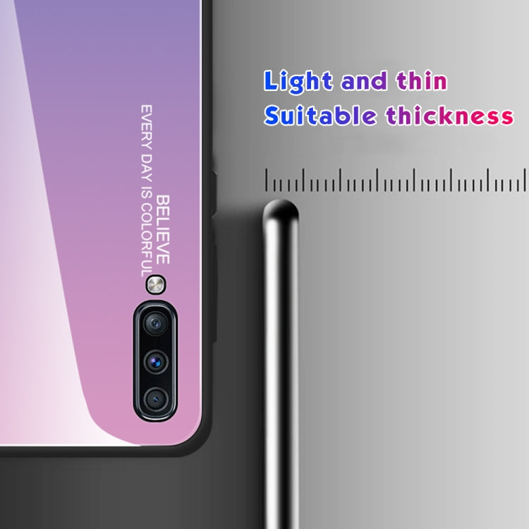 Gradient Color Glass Case, For Galaxy A70, For Galaxy M10, For Galaxy M30