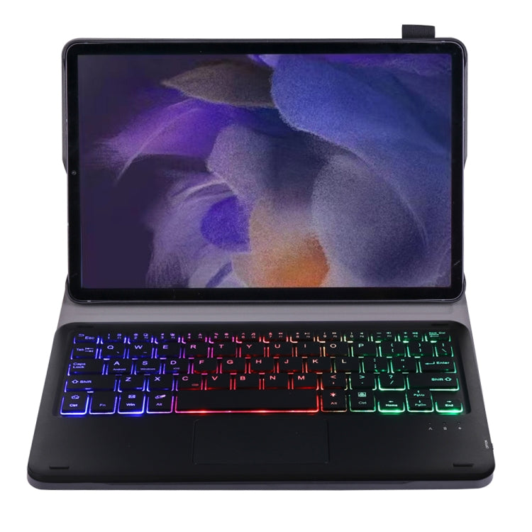 A08-AS Ultra-thin Backlight Bluetooth Keyboard Leather Case with Touchpad For Samsung Galaxy Tab A8 2021 SM-X205 / SM-X200, A08-AS