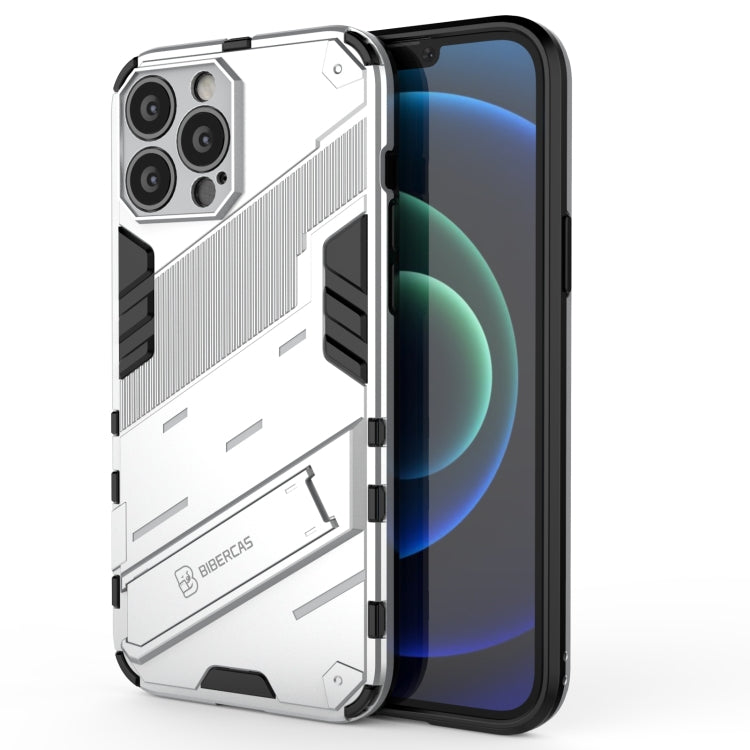 Punk Armor 2 in 1 PC + TPU Phone Case with Invisible Holder, For iPhone 13 Pro Max