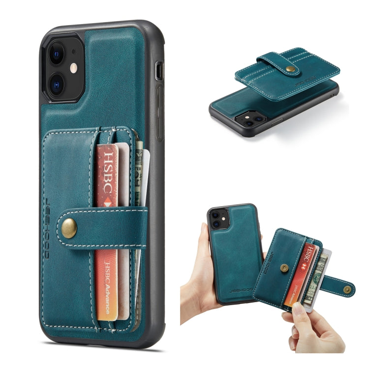 JEEHOOD RFID Blocking Anti-Theft Wallet Phone Case, For iPhone 12 mini, For iPhone 12 / 12 Pro, For iPhone 12 Pro Max, For iPhone 11, For iPhone 11 Pro, For iPhone 11 Pro Max, For iPhone X / XS, For iPhone XR